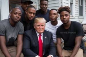 AIで生成されたトランプ氏と黒人の偽写真、支持者が拡散
