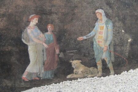 ポンペイの遺跡で、美しいフレスコ画を複数発見
