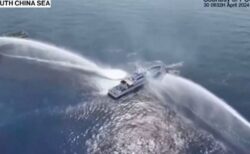 中国の巡視船がフィリピン沿岸警備隊の船などに放水【動画】