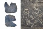スペインで、古代の戦士や文字が描かれた2500年前の石板を発見