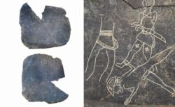 スペインで、古代の戦士や文字が描かれた2500年前の石板を発見