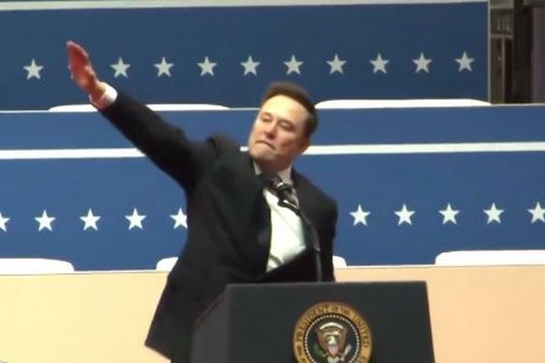 イーロン・マスクが大統領就任式の祝賀会でナチス式敬礼、物議を醸す