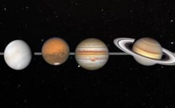 1月後半には、火星や木星、金星など6つの惑星が夜空に並ぶ