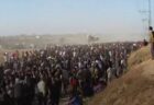 ガザ地区の配給センターでイスラエル兵が人々に向けて銃撃、20人が負傷