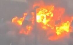 米・バージニア州で大規模な爆発事故が発生、車から大きな炎が立ち昇る【動画】