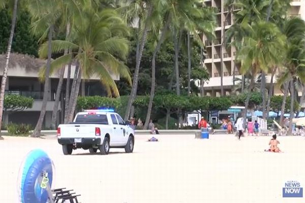 ハワイで津波警報を無視、ビーチから避難しない人々もいた