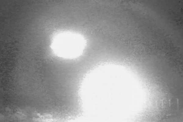 チリの大学が動物観測で設置したカメラに、不思議な光の写真が写っていた