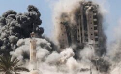 イスラエル軍、ガザ市の高層マンションを攻撃、新たな避難勧告を発令