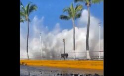 ハリケーン「プリシラ」がメキシコに接近、巨大な高波が発生【動画】