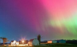 米12州以上でオーロラを観測、美しい色に空が染まる【動画】