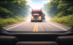 大型トレーラーが衝突し両親が死亡。直前に車を離れていた少年