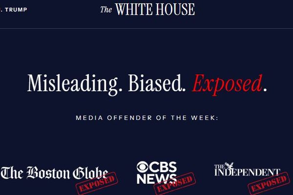 ホワイトハウスがウェブサイトに、メディア批判の新たなページを追加