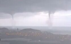 スペインの東海岸で激しい嵐、3つの水上竜巻が同時に出現【動画】