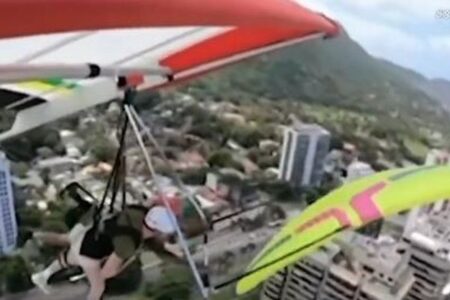 空中でハングライダーと衝突したパラグライダー、墜落して男性が死亡