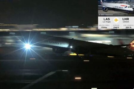 英航空会社の旅客機、離陸直後に車輪が外れて落下【動画】