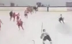 アイスホッケーの試合中に男が銃を発砲、元妻と息子を射殺