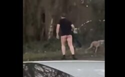 車3台が衝突した事故現場から、ズボン片手に下半身裸で逃げ去る男性が話題に