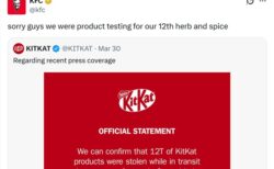 キットカット12トン盗まれる　ネスレのユーモア声明に企業公式が便乗