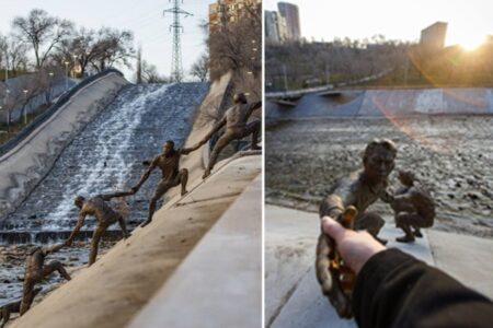 世界で拡散された“犬の救出劇”を再現　誰でも参加できるアート作品が話題