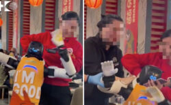 レストランのロボットウエイターが突然誤作動、皿を割り手を振り回し始める