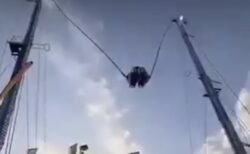 スペインのイベントで、遊具のケーブルが切れ、子供を含む4人が負傷