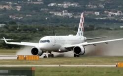 クロアチアの空港で、旅客機が離陸中に滑走路を逸脱【動画】