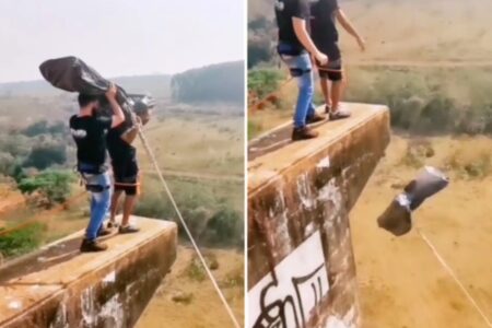 バンジージャンプでロープを着け忘れ、若い女性が死亡した事件。インストラクターが過去に同場所から「遺体を投げ捨てる」動画を投稿