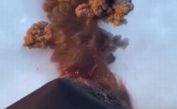 グアテマラの火山が噴火、熱い岩のかけらが降り注ぐ中、登山者が避難【動画】