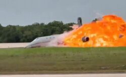 ドミニカ共和国の空港でジェット機が緊急着陸し、大爆発【動画】