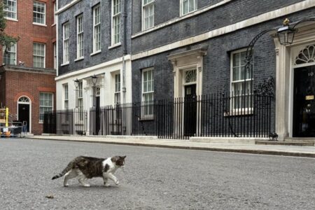 【速報】ネズミ捕獲長・ラリーが捕獲したネズミを記者に贈呈。新首相を迎える官邸でひと仕事