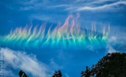 炎のように揺らめく虹、NASAが珍しい大気現象の写真を掲載
