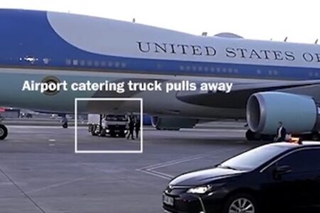 トランプ氏、イランによる暗殺を警戒し、ケータリングの車に潜み、別のジェット機へ移動