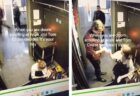 ナイフを持ったカニを発見、フロリダ州の男性も驚く【動画】