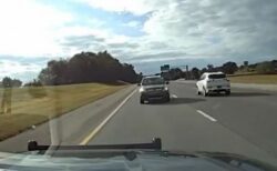 テネシー州のハイウェイで乗用車が逆走、高速でパトカーに激突【動画】