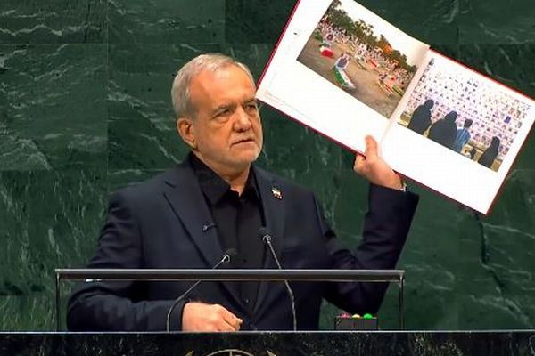 イランのペゼシュキアン大統領、国連総会で対話の準備ができていると演説