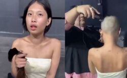 タイで、バーテンダーが無銭飲食をした女性の頭を剃る【動画】
